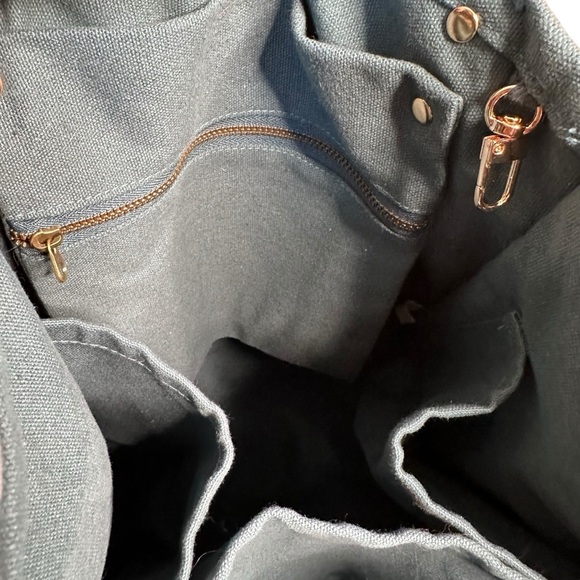 FEED Projects Canvas Market Tote in Sea Blue - Picture 10 of 10